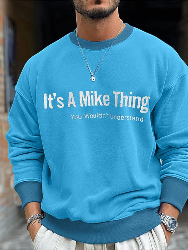 Mens Letter Print Long-Sleeve Pullover Hoodie SKUK77348 sold by Incerunmen product image thumbnail 3