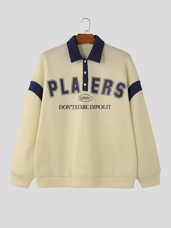 Mens Collared Long-Sleeve Pullover Hoodie SKUK79643 sold by Incerunmen product image thumbnail 4