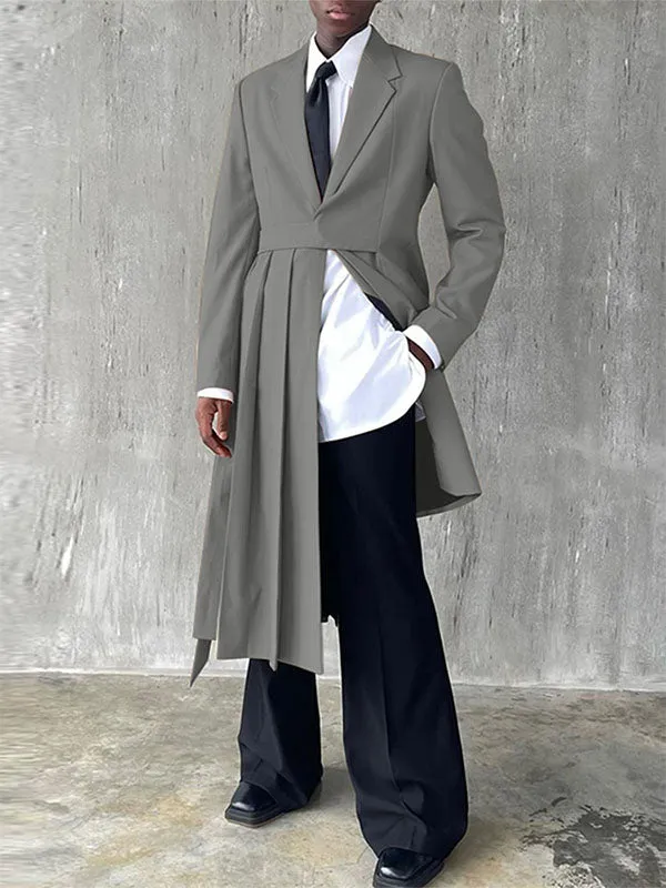 Mens Asymmetrical Hem Long-Sleeve Blazer SKUK76985 sold by Incerunmen product image thumbnail 4