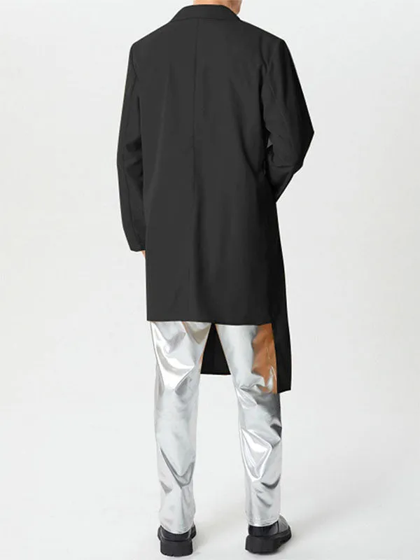 Mens Asymmetrical Hem Long-Sleeve Blazer SKUK76985 sold by Incerunmen product image thumbnail 3