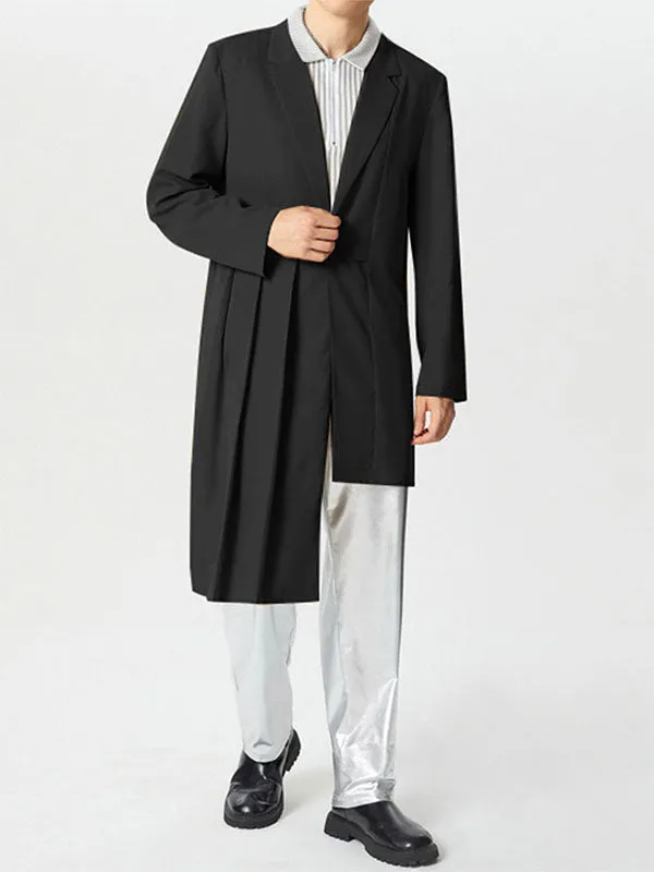 Mens Asymmetrical Hem Long-Sleeve Blazer SKUK76985 sold by Incerunmen product image thumbnail 2