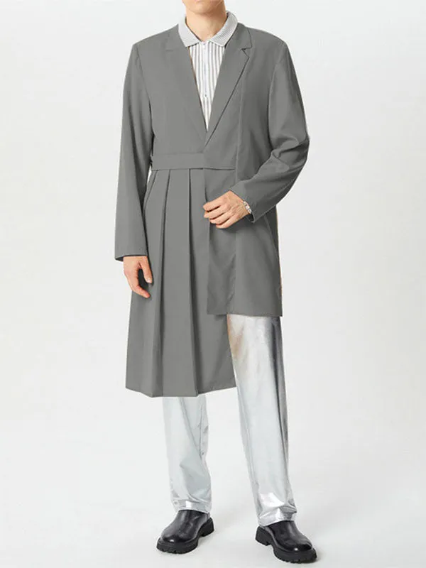 Mens Asymmetrical Hem Long-Sleeve Blazer SKUK76985 sold by Incerunmen product image thumbnail 5