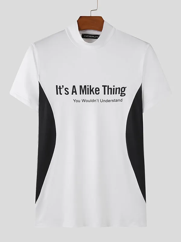 Mens Casual Letter Print Short Sleeve T-Shirt SKUK77356 sold by Incerunmen product image thumbnail 4