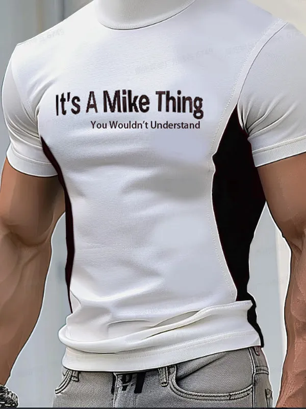 Mens Casual Letter Print Short Sleeve T-Shirt SKUK77356 sold by Incerunmen