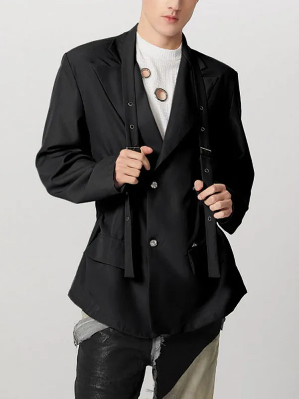 Mens Lace-Up Design Long Sleeve Blazer SKUK80595 sold by Incerunmen product image thumbnail 5