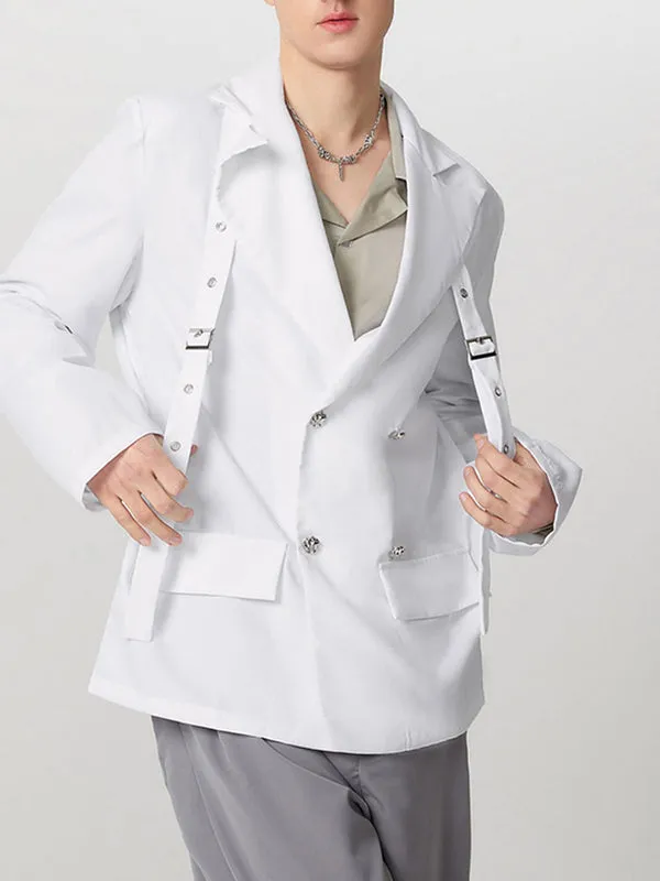 Mens Lace-Up Design Long Sleeve Blazer SKUK80595 sold by Incerunmen product image thumbnail 2