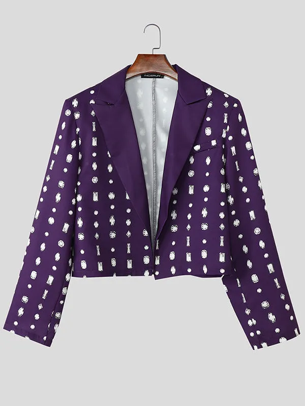 Mens Casual Print Long Sleeve Blazer SKUK79649 sold by Incerunmen