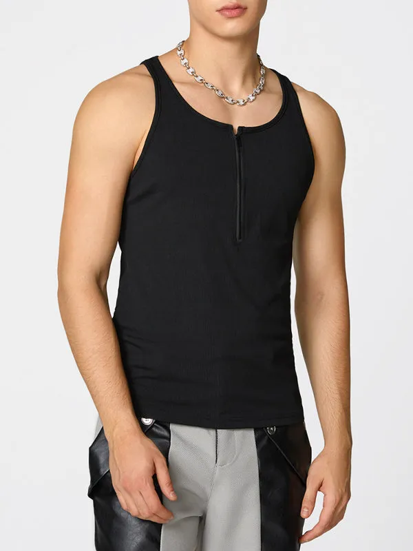 Mens Striped Zipper Design Sleeveless Tank SKUK80680 sold by Incerunmen product image thumbnail 4