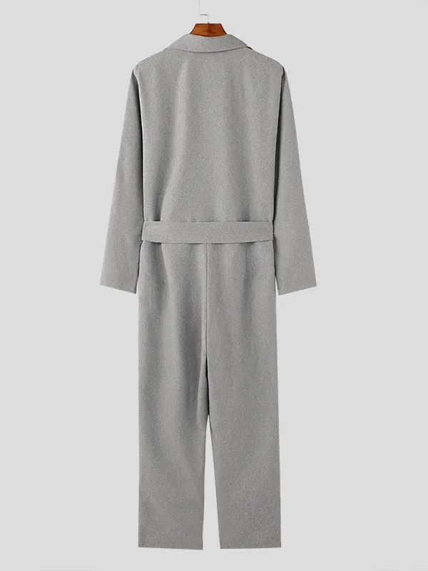 Mens Double-Breasted Long Sleeve Jumpsuit SKUK80575 sold by Incerunmen product image thumbnail 5