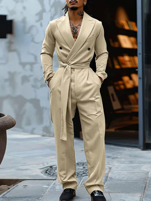 Mens Double-Breasted Long Sleeve Jumpsuit SKUK80575 sold by Incerunmen product image thumbnail 2