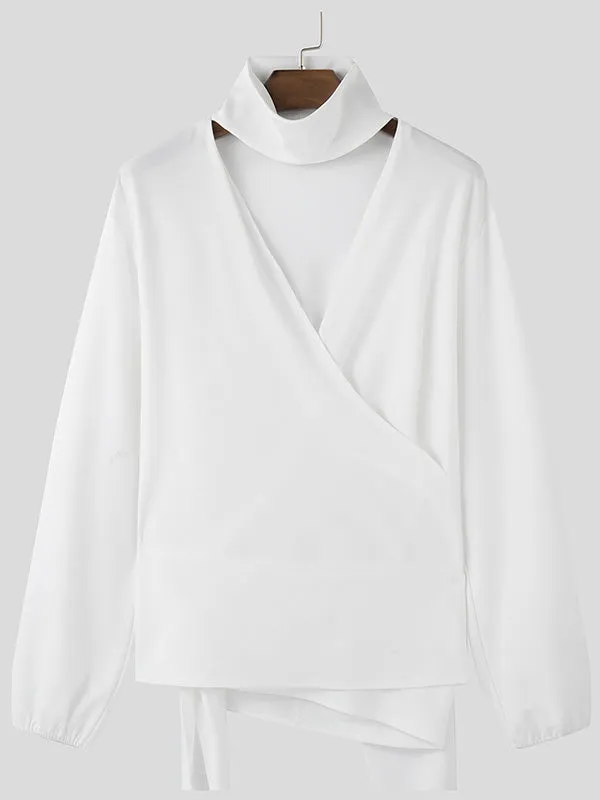 Mens Deep V-Neck Long Sleeve Shirt SKUK80274 sold by Incerunmen product image thumbnail 4