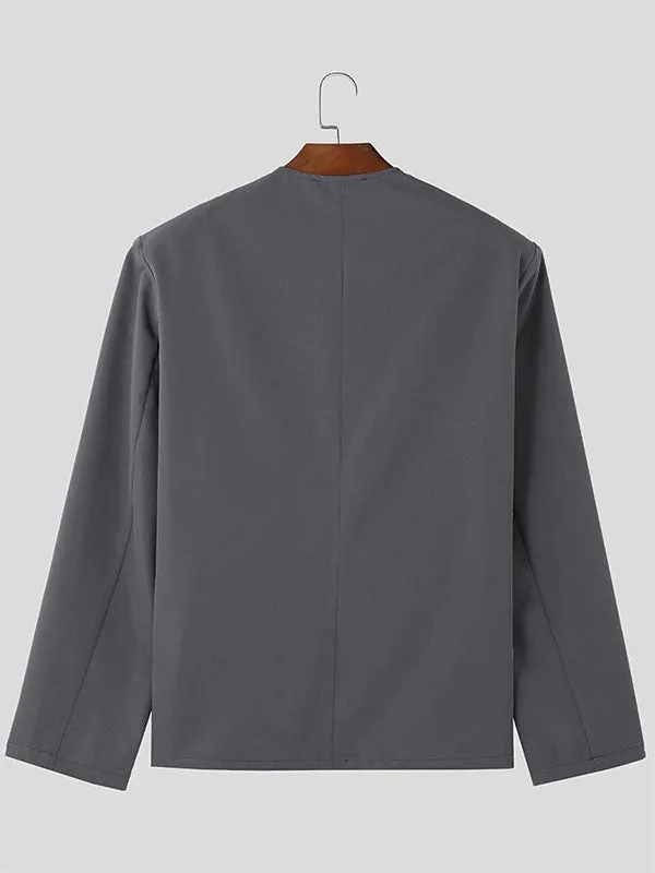 Mens Solid Color Long Sleeve Blazer SKUK77353 sold by Incerunmen product image thumbnail 5