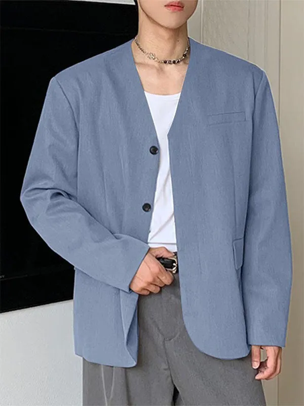 Mens Solid Color Long Sleeve Blazer SKUK77353 sold by Incerunmen product image thumbnail 3