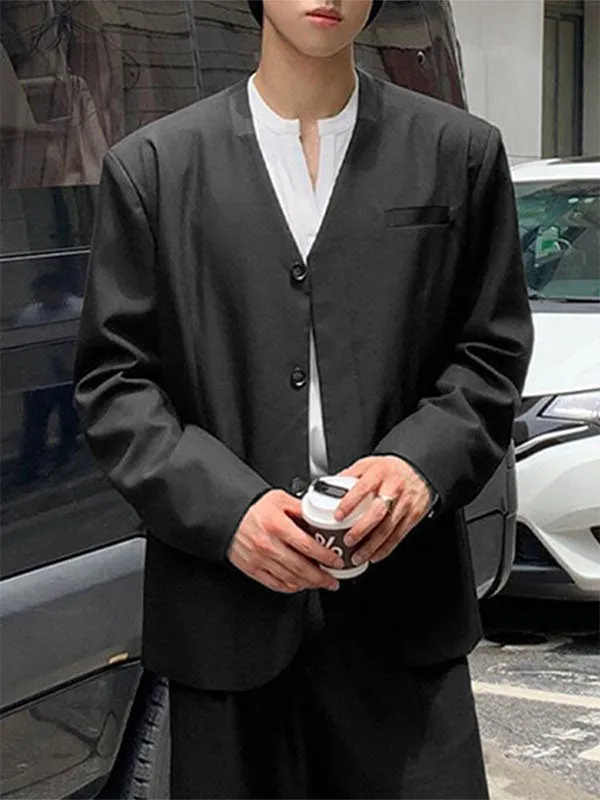 Mens Solid Color Long Sleeve Blazer SKUK77353 sold by Incerunmen product image thumbnail 2