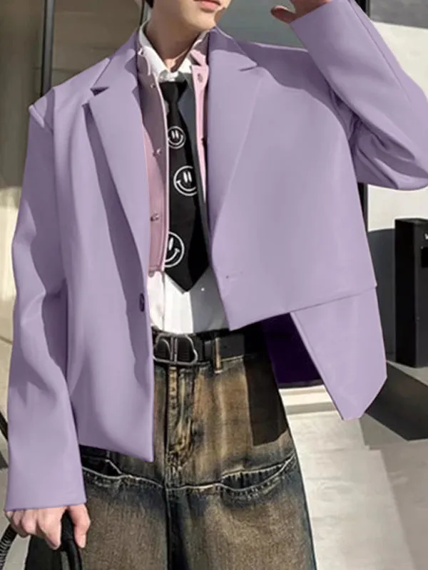 Mens Asymmetrical Hem Long Sleeve Blazer SKUK79205 sold by Incerunmen product image thumbnail 4