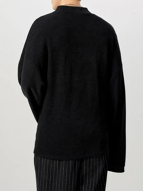 Mens Loose Knit Long Sleeve Cardigan SKUK76983 sold by Incerunmen product image thumbnail 3