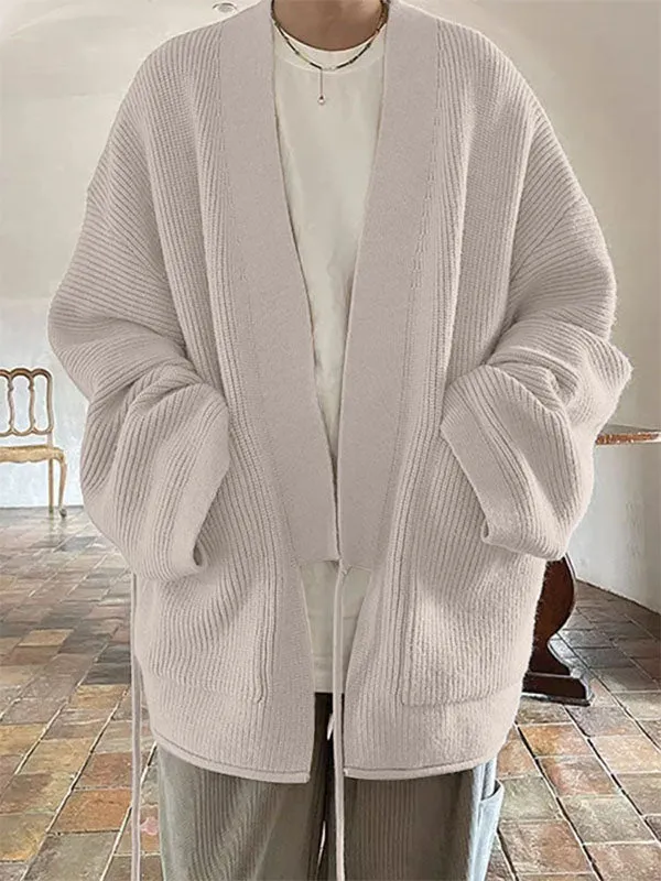 Mens Loose Knit Long Sleeve Cardigan SKUK76983 sold by Incerunmen product image thumbnail 4