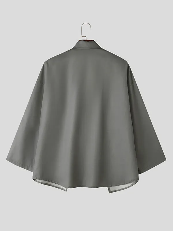 Mens Floral Print Bell Sleeve Shirt SKUK74943 sold by Incerunmen product image thumbnail 5