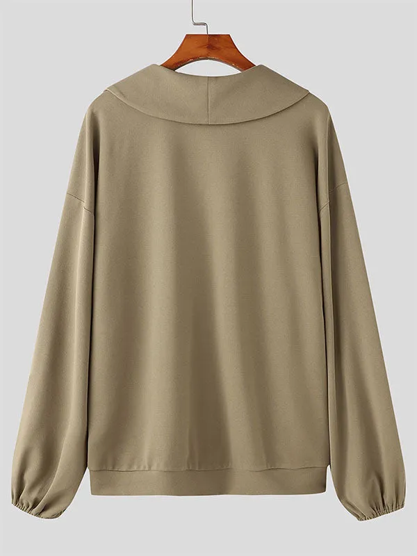 Mens Minimalist Deep V-Neck Pullover Sweatshirt SKUK75081 sold by Incerunmen product image thumbnail 5