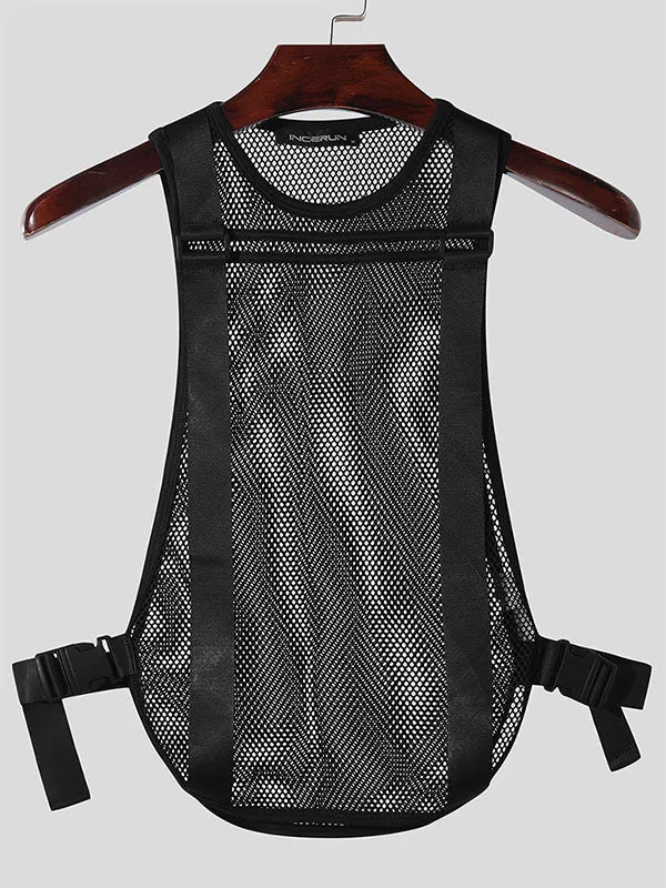 Mens Mesh Hollow Out Sheer Tank SKUK74682 sold by Incerunmen product image thumbnail 2