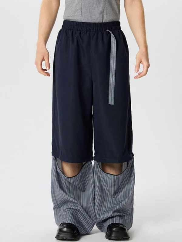 Mens Convertible Two-Way Color Block Pant SKUK74173 sold by Incerunmen