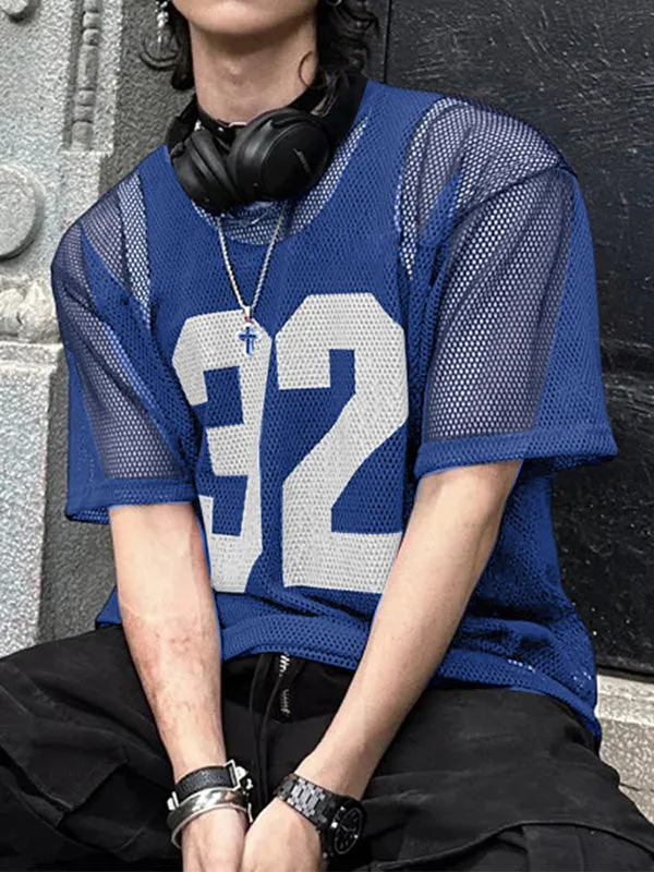 Mens Numeric Prin Sheer Mesh T-Shirt SKUK72438 sold by Incerunmen product image thumbnail 5