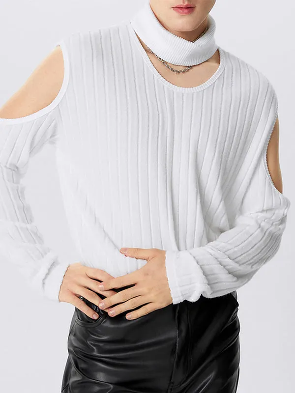 Mens Solid Color Deconstructed Textured Sweater SKUK72500 sold by Incerunmen product image thumbnail 2