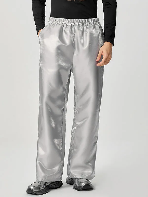 Mens Sparkle Solid Color Long Pant SKUK74906 sold by Incerunmen