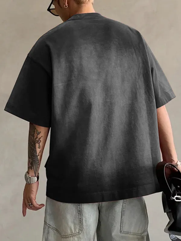 Mens Gradient Short-Sleeve T-Shirt SKUK73898 sold by Incerunmen product image thumbnail 2