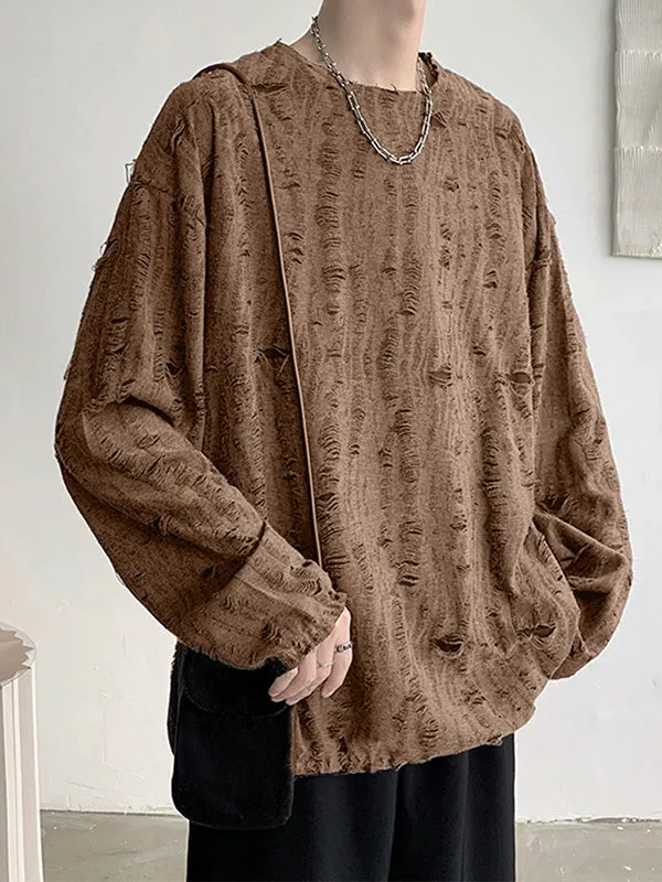 Mens Minimalist Textured Long-Sleeve T-Shirt SKUK76398 sold by Incerunmen product image thumbnail 5