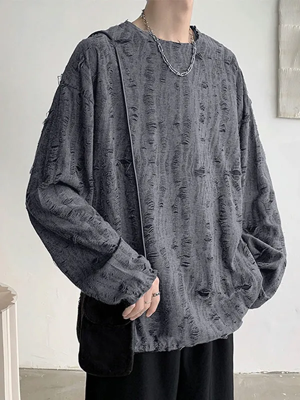 Mens Minimalist Textured Long-Sleeve T-Shirt SKUK76398 sold by Incerunmen product image thumbnail 4