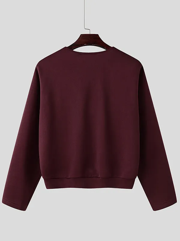 Mens Deconstructed V-Neck Long-Sleeve Shirt SKUK74953 sold by Incerunmen product image thumbnail 5