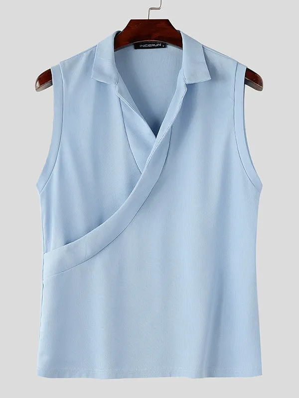 Mens Minimalist Solid Color Textured Tank SKUK74056 sold by Incerunmen product image thumbnail 4