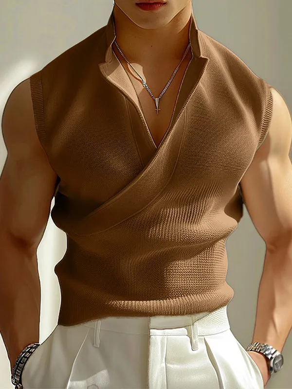 Mens Minimalist Solid Color Textured Tank SKUK74056 sold by Incerunmen product image thumbnail 2