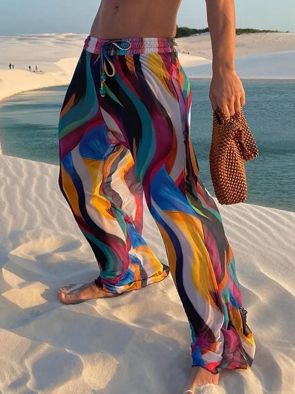 Mens Colorful Fluid Striped Print Long Pant SKUK72776 sold by Incerunmen product image thumbnail 2