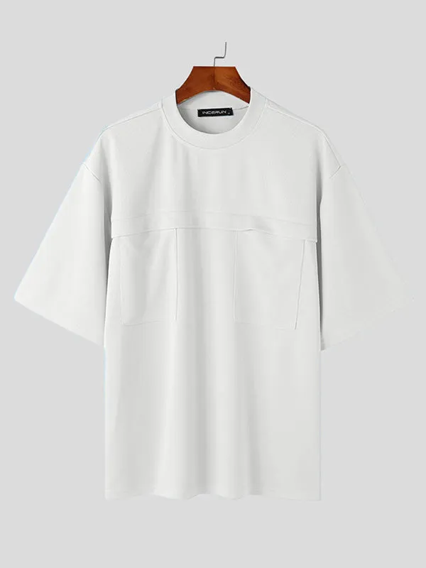 Mens 3D Pocket Short Sleeve T-Shirt SKUK73901 sold by Incerunmen product image thumbnail 4