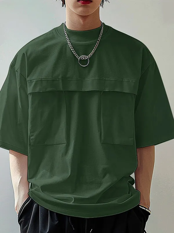 Mens 3D Pocket Short Sleeve T-Shirt SKUK73901 sold by Incerunmen