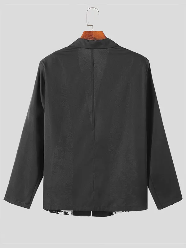 Mens Lace Floral Printed See Through Blazer SKUK69341 sold by Incerunmen product image thumbnail 5