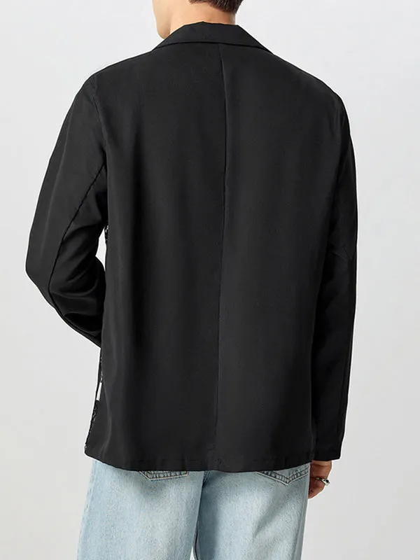 Mens Lace Floral Printed See Through Blazer SKUK69341 sold by Incerunmen product image thumbnail 3