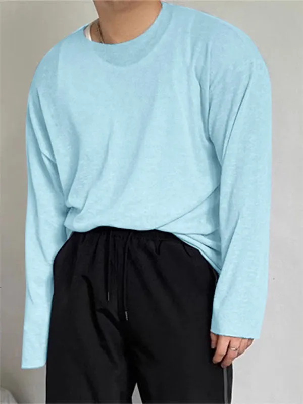 Mens Lightweight Textured Knit Long Sleeve T-Shirt SKUK71330 sold by Incerunmen product image thumbnail 5