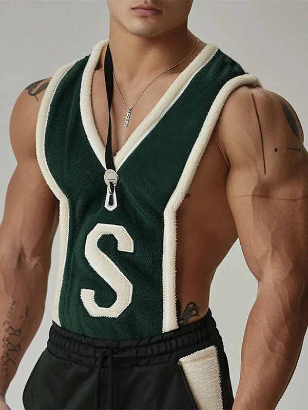 Mens Sexy S-Letter Print Sleeveless Tank SKUK70554 sold by Incerunmen