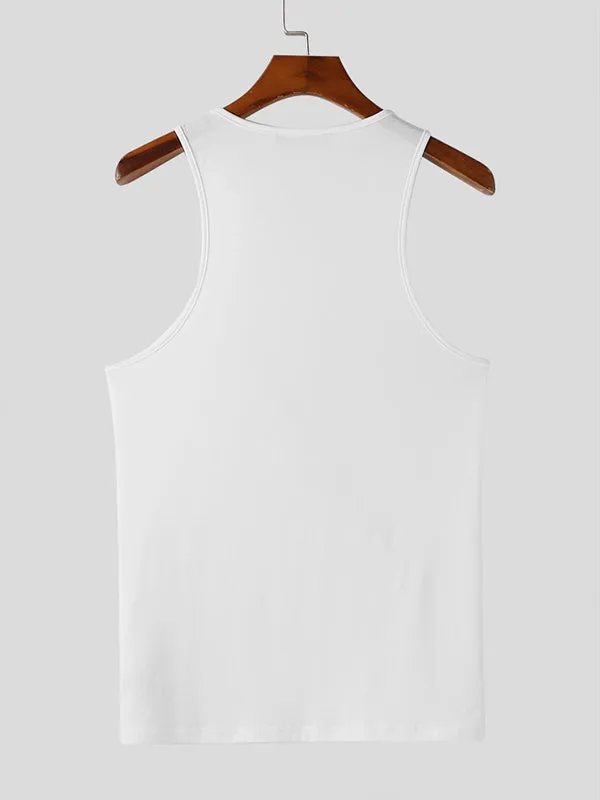 Mens Hollow Out Metal Ring Knit Tank SKUK66753 sold by Incerunmen product image thumbnail 5