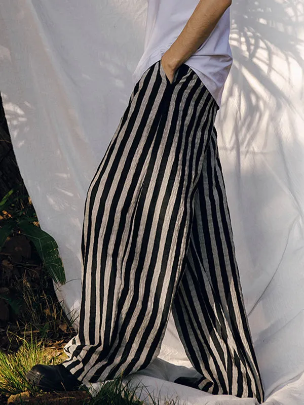 Mens Casual Ethnic Striped Loose-Fit Pant SKUK68005 sold by Incerunmen product image thumbnail 2