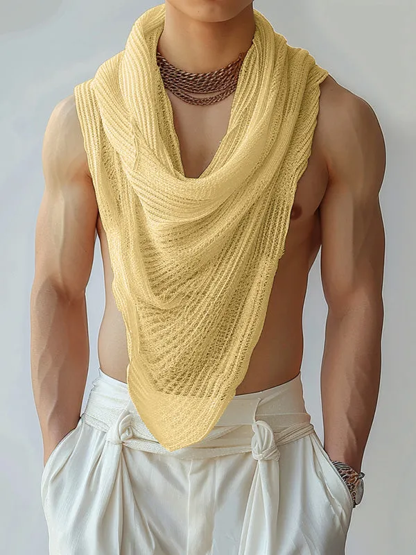 Mens Textured Drape Neck Sleeveless Tank SKUK65446 sold by Incerunmen product image thumbnail 3