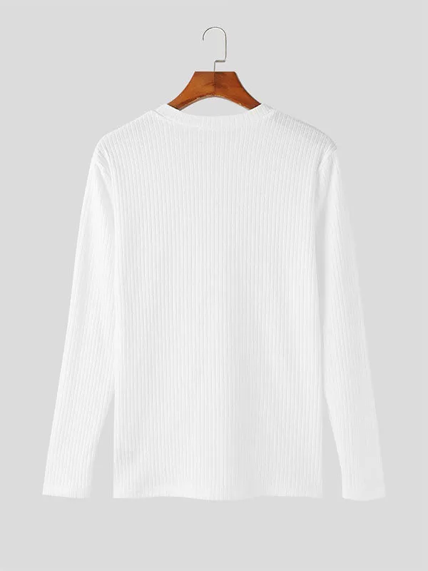 Mens Fashion Fitted Knit V-neck T-shirt SKUK68898 sold by Incerunmen product image thumbnail 5