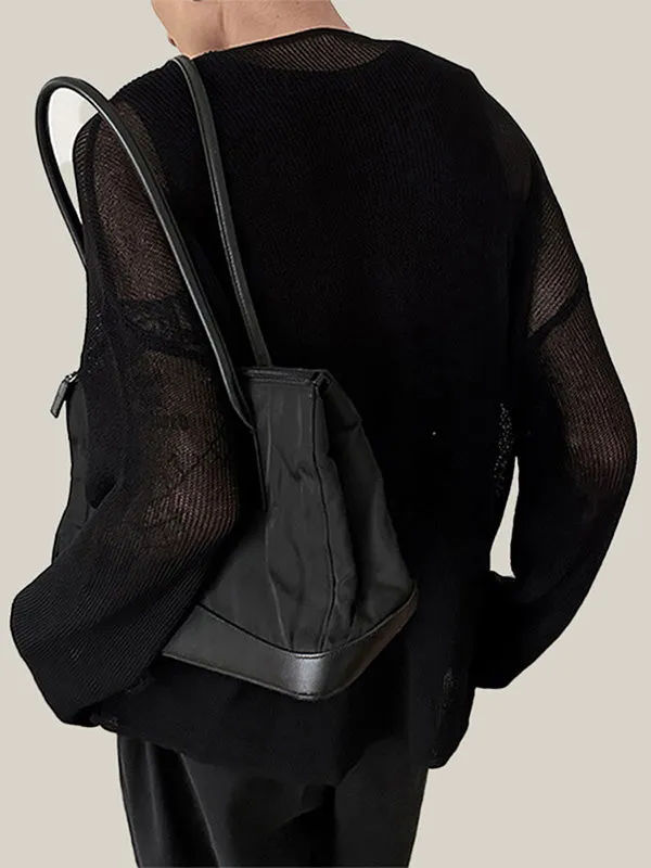 Mens Relaxed Fit Hollow Knit Long Sleeve T-Shirt SKUK65471 sold by Incerunmen product image thumbnail 4