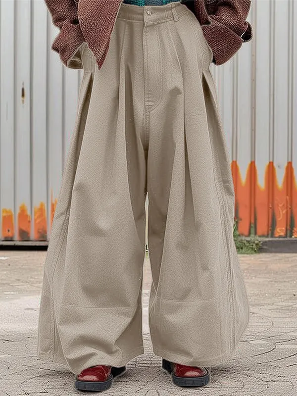 Mens Loose Minimalist Wide Leg Long Pant SKUK64834 sold by Incerunmen product image thumbnail 2