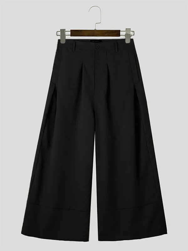 Mens Loose Minimalist Wide Leg Long Pant SKUK64834 sold by Incerunmen product image thumbnail 4