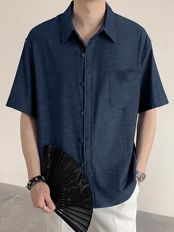 Mens Two Tone Woven Short Sleeve Shirt SKUK63645 sold by Incerunmen