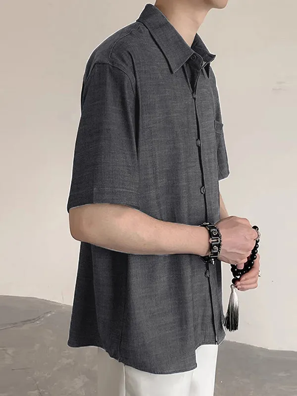 Mens Two Tone Woven Short Sleeve Shirt SKUK63645 sold by Incerunmen product image thumbnail 4